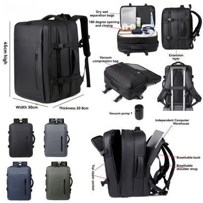 Travel Backpack with Vacuum Compression